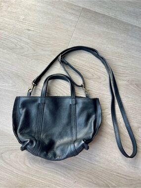 Anthropologie Real Leather Crossbody Mini Tote Bag